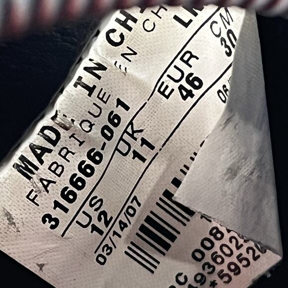 Nike Mens Air Force 1 Low 316666 061 Black Leather Low Top Sneakers Size 12 - Picture 4 of 10